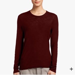 EUC James Perse long sleeve red cotton tee